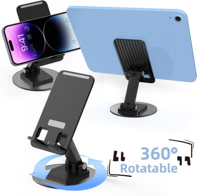 TRIVYOM Portable Desktop 360° Rotatable, Adjustable & Foldable Mobile Stand Mobile Holder