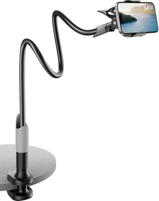 SIMESTICH Mobile Phone Holder 70Cm | 360° Rotating Lazy Stand with Spiral Clamp Base Mobile Holder