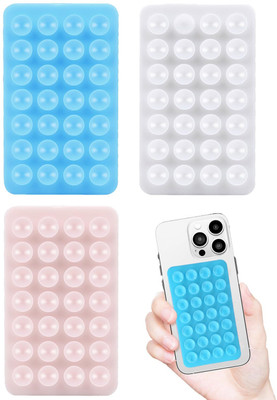 Hoccroxx 3 PCS Suction Stickers With 28 Cups, Double Sided Silicone Case for Strong Grip Mobile Holder