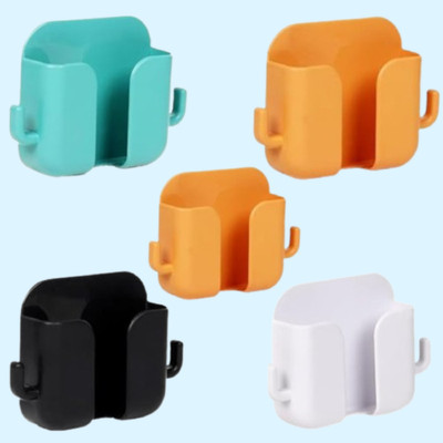 JANROCK Wall Mount Mobile Holder Mobile Charging Stand With 2 Hook Phone Holder Mobile Holder