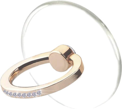 befunky Transparent Phone Ring Stand Holder Mobile Phone (Bling Gold Transparent Round) Mobile Holder