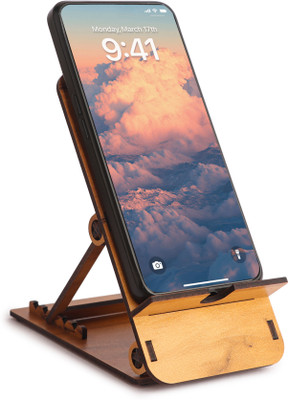 Expro Foldable, Different Angles and Portable Wooden Mobile Stand/Holder Mobile Holder
