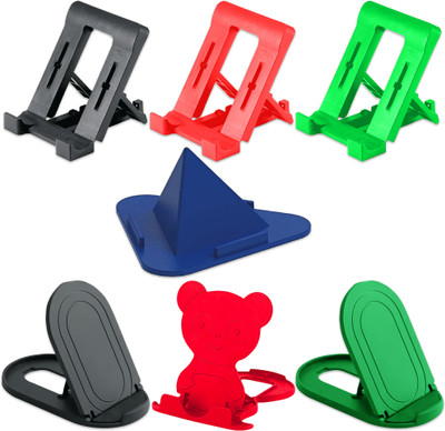 sainitraders 7 Piece Combo Of 4 Types Foldable Mobile Stands for All Smartphones & Tablets Mobile Holder