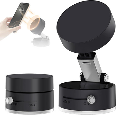 RHONNIUM Upgraded Foldable and Retractable Magnetic Mount Mobile Holder