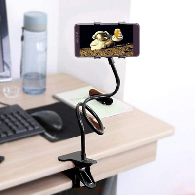 Rita Enterprises Mobile Stand Holder Metal Built - Cell Phone Stand Perfect for Video Table Bike Mobile Holder(Black)