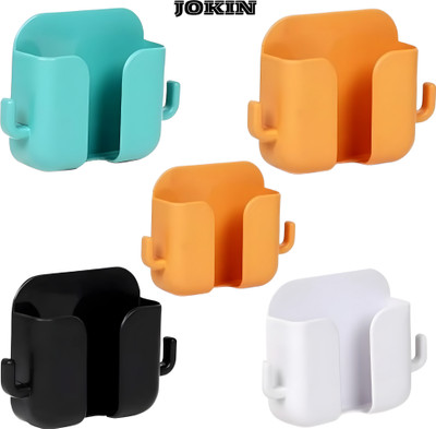 JOKIN Wall Mount Mobile Holder Charging Stand With 2 Hook Phone Holder(Pack of 5) Mobile Holder