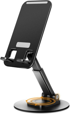 M/S DSNS Black Mobile Stand & Tablet Stand, Foldable 360° Rotatable Phone Stand for Table Mobile Holder
