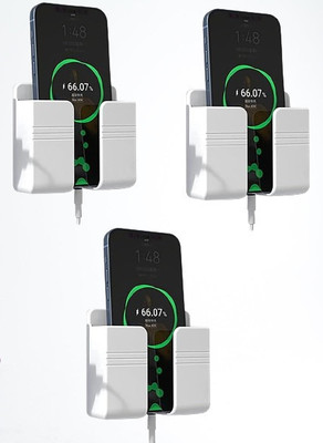 Zebur Wall Mounted Stand Mobile Holder Mobile Wall Mount for charging (pack of 3pcs) Mobile Holder