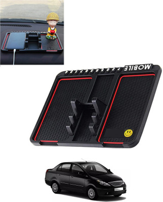 AYW Silicone Tray Mat For  Tata Manza(Black)