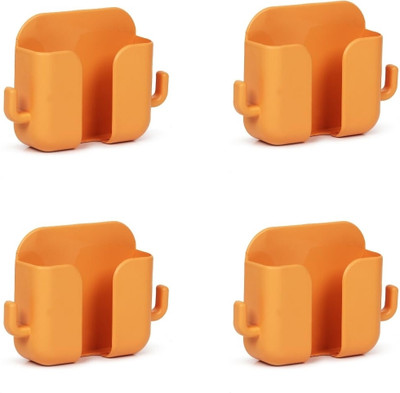 WALLVIEW TECH Wall Mounted Mobile Holder Mobile Stand Universal Phone Stand - Orange Pack of 4 Mobile Holder