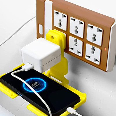 Chaebol NEW 2023 CHARGING PAD WITH GLOSSY LOOK & SOLID BODY 3 PIN SOCKET Mobile Holder