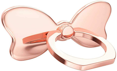 befunky Bow Shape Metal Mobile Phone Finger Ring Stability Kickstand 360 (Rose Gold) Mobile Holder