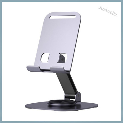 justcellz Premium Metal Foldable Mobile Phone Stand with Adjustable Viewing Angle Mobile Holder