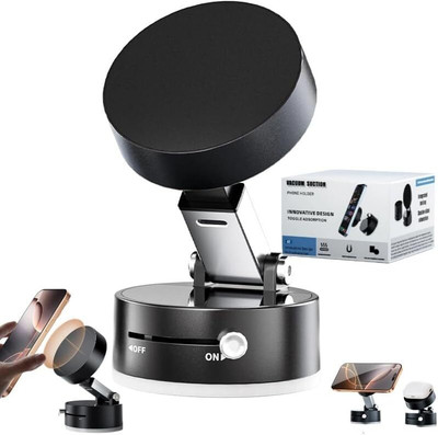 RHONNIUM 360° Adjustable Magnetic Mobile Holder-Black Mobile Holder