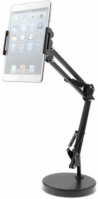 TECHGEAR Tablet Cell Phone Holder with Suspension Boom Scissor Long Arm Mount Mobile Holder