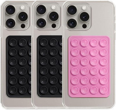 Khitoliyas Premium Single Sided Mobile Grip For All Mobiles (Pack of 3) (2 Black 1 Pink) Mobile Holder