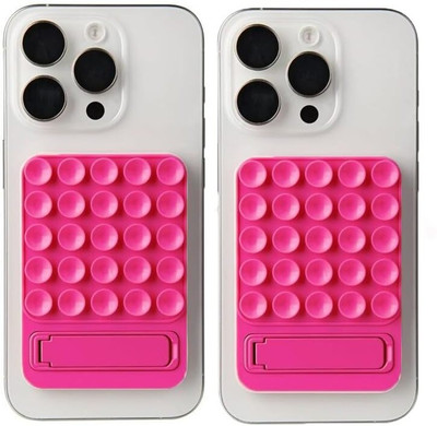 Meyaar 2 in 1 Silicone Sticky Phone Grip,Combines A Powerful Suction Cup Pack of 2 Mobile Holder