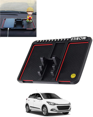 AYW Silicone Tray Mat For  Hyundai Elite i20(Black)