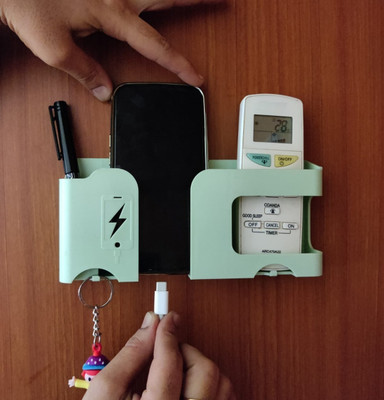 GEOCARTER Multi-Purpose Self Adhesive Smartphone holder AC TV Remote and Key Chain Hanging Mobile Holder