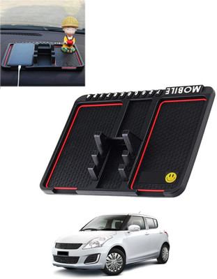 AYW Silicone Tray Mat For  Maruti Suzuki Swift(Black)