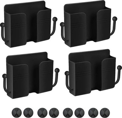 TECHGEAR Wall Charger Phone Universal Hanging Stand Bracket & Organizer Pack Of 4 Mobile Holder