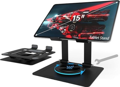 Redclip Tablet Stand Holder for Desk, with 360 Rotating Metal Base Mobile Holder