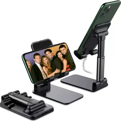 GLORSIO Desktop Mobile Phone Stand, Table Mount Mobile Holder, Adjustable & Foldable Mobile Holder
