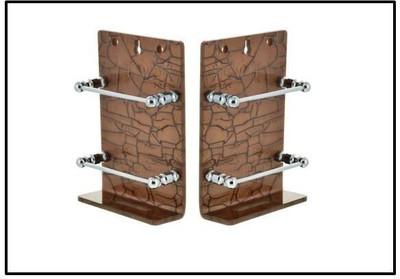 STIMULUS Acrylic PHONE WALL CHARGING STAND2 PCS SET (Size - 4X6 Inch) (Brown) Mobile Holder