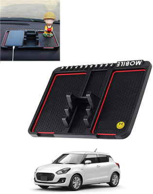 AYW Silicone Tray Mat For  Maruti Suzuki Swift(Black)