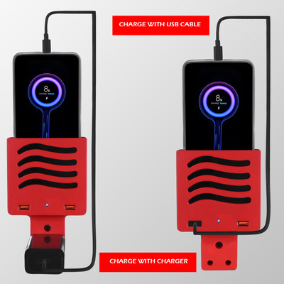 OUTSET Expro 04 Duel USB Fast Charging Stand Mobile Holder (RED) Mobile Holder