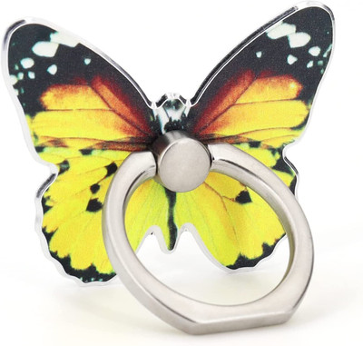 befunky Universal Painted Butterfly Mobile Phone Ring Holder Finger Ring Grip Stand 360° Mobile Holder