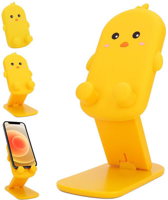 Sagar Enterprise Cute Foldable Adjustable Silicon Mobile Phone Holder with Anti Skid Base Mobile Holder