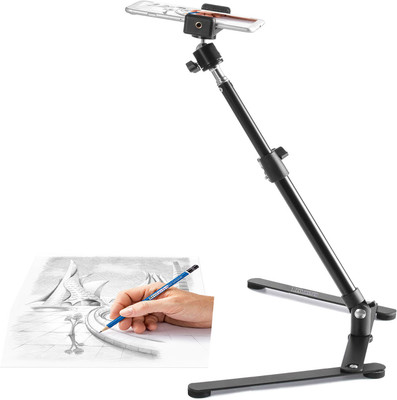 BROLAVIYA (Renewed) Overhead Mobile Stand with 1/4 Inch Male Adaptor and Mobile Bracket Mobile Holder