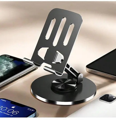 Hespa Foldable Aluminum Phone Stand - 360° Rotating Holder for Tablets & More Mobile Holder