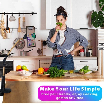 TECHGEAR New Design Gooseneck Flexible Clip Lazy Arm Stand mobile holder Mobile Holder