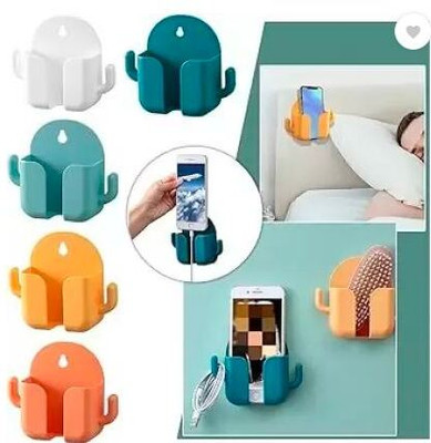 RONIKS Pack Of 4 Wall Hanging Mobile Phone Holder Stand Multicolor Mobile Holder