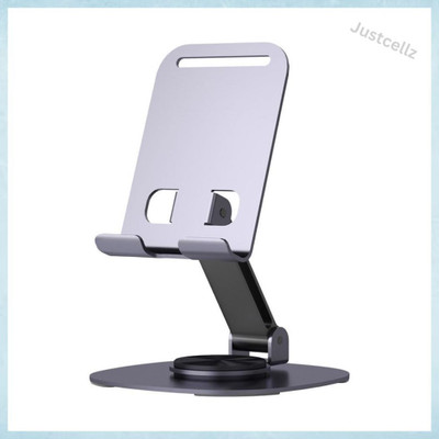 justcellz Foldable Mobile Stand with 360° Rotating Base, Adjustable Angle Phone Holder Mobile Holder