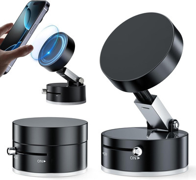 RECTITUDE Universal Windshield and Dashboard Phone Mount 360° Rotation Strong Suction Mobile Holder