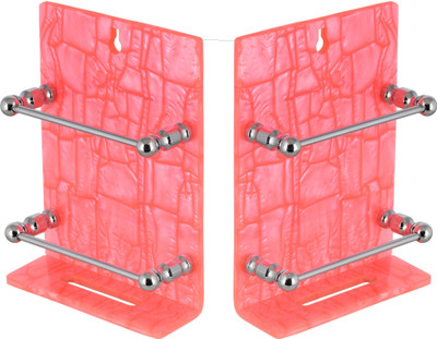 STIMULUS Stylish Acrylic Wall Mount MOBILE STAND 2 PCS SET (Size - 4.25X6 Inch) (MARBLE PINK colour) 4MM SS ROAD Mobile Holder