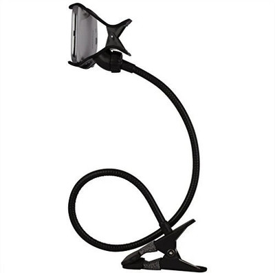 Wanzhow Lazy stand with Adjustable 360 Rotating Phone Holder Clip Flexible Long Arms Mobile Phone Holder Clamp Desktop Bed Lazy Bracket Stand for all mobile phone Mobile Holder Perfect for viewing phone & watching movie & enjoying music & GPS & phone games Mobile Holder Mobile Holder