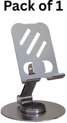 ABlue Clipper Adjustable Metal Mobile Stand Holder for Desk | Anti-Slip Base | 360° Rotation Mobile Holder