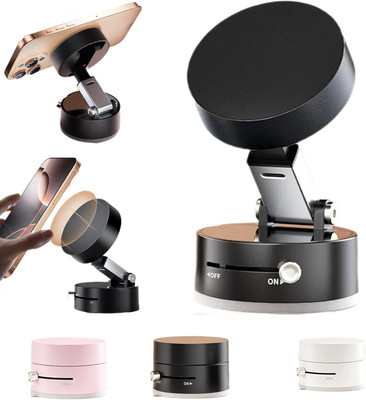 RHONNIUM 360° Rotatable Magnetic Phone Holder with Vacuum Suction Cup Mobile Holder