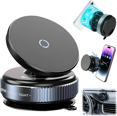 Okara K009 360° Rotating Magnetic Car Phone Holder with Suction Cup Lock – Universal Mobile Holder
