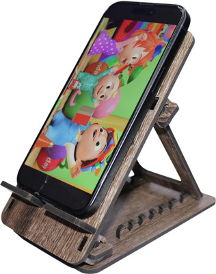 Ignitecraft Foldable Mobile Stand for Desk/Table|Wooden Phone Holder with 8 Different Angles Mobile Holder