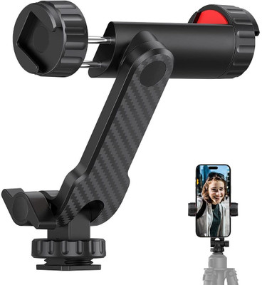 Adofys ST-07 Phone Tripod Mount with Cold Shoe Mount for Microphone LED Light with 1/4'' Tripod Screw Compatible with Smartphones Mobile Holder