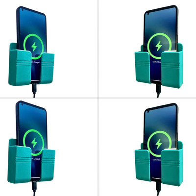 M/S DSNS Wall Stand for Charging Hook Phone Cellphone Hanging | Pack OF 4 Mobile Holder
