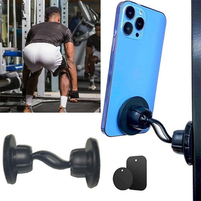 FKU Gym Magnetic Phone Holder Upgraded Flexible Arm Dual Magnets Adjustable Mobile Holder