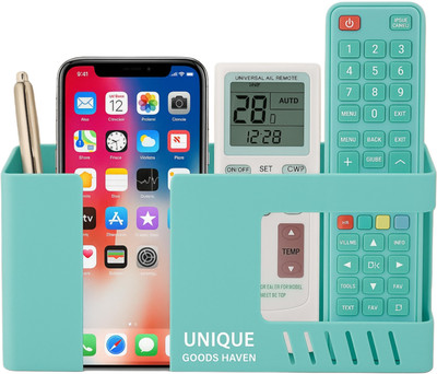Unique Goods Haven Wall-Mounted Phone Stand & Remote Holder | | No Drill - Multicolor Mobile Holder