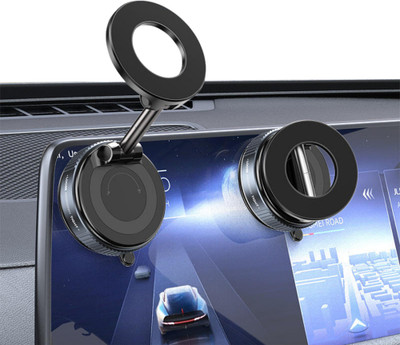 BITWEAVE Car Mobile Holder for Anti-slip, Dashboard, Headrest, Magnetic, Windshield(Black)