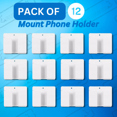 RUNMEX Wall-Mounted Adhesive Mobile & Remote Holder PACK OF 12 Mobile Holder